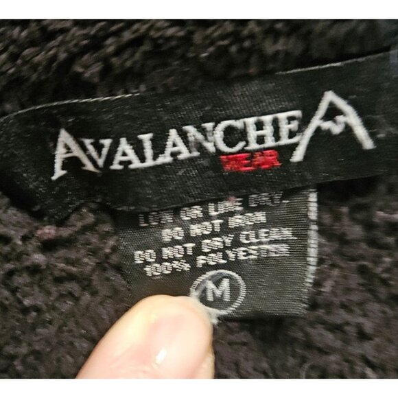 Avalanche Black Fleece Full-Zip Jacket With High Collar & Zippered Pockets For M - Picture 7 of 7